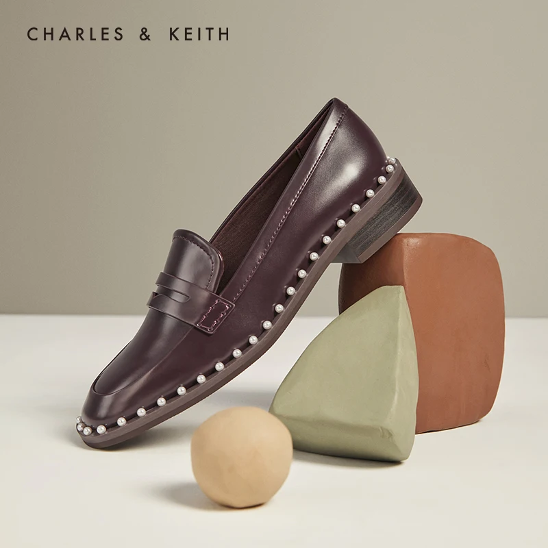 CHARLES＆KEITH Новинка на Осень 2020 CK1 70390298Женские туфли Бусина декоративные кнопки