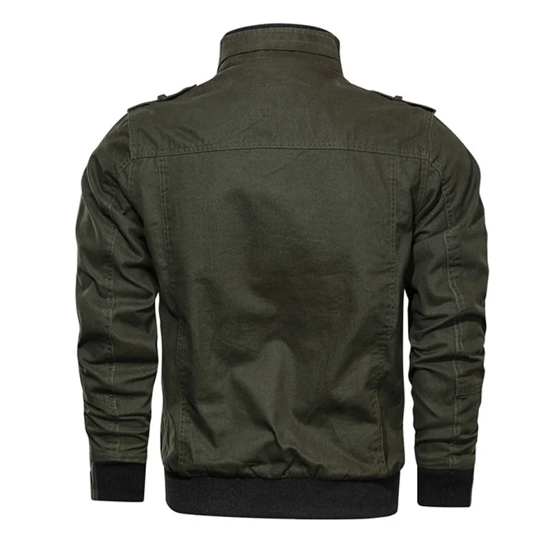 

New Spring and Autumn Men's Bomber Jacket Casual Plus Size Military Jacket Male Army Pilot Jacket Air ForceCasual Cargo Coat