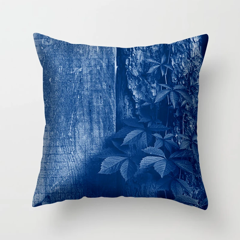 1 шт. синий узор Чехлы для подушек полиэстер размером 45*45 см наволочка Cojines Decorativos