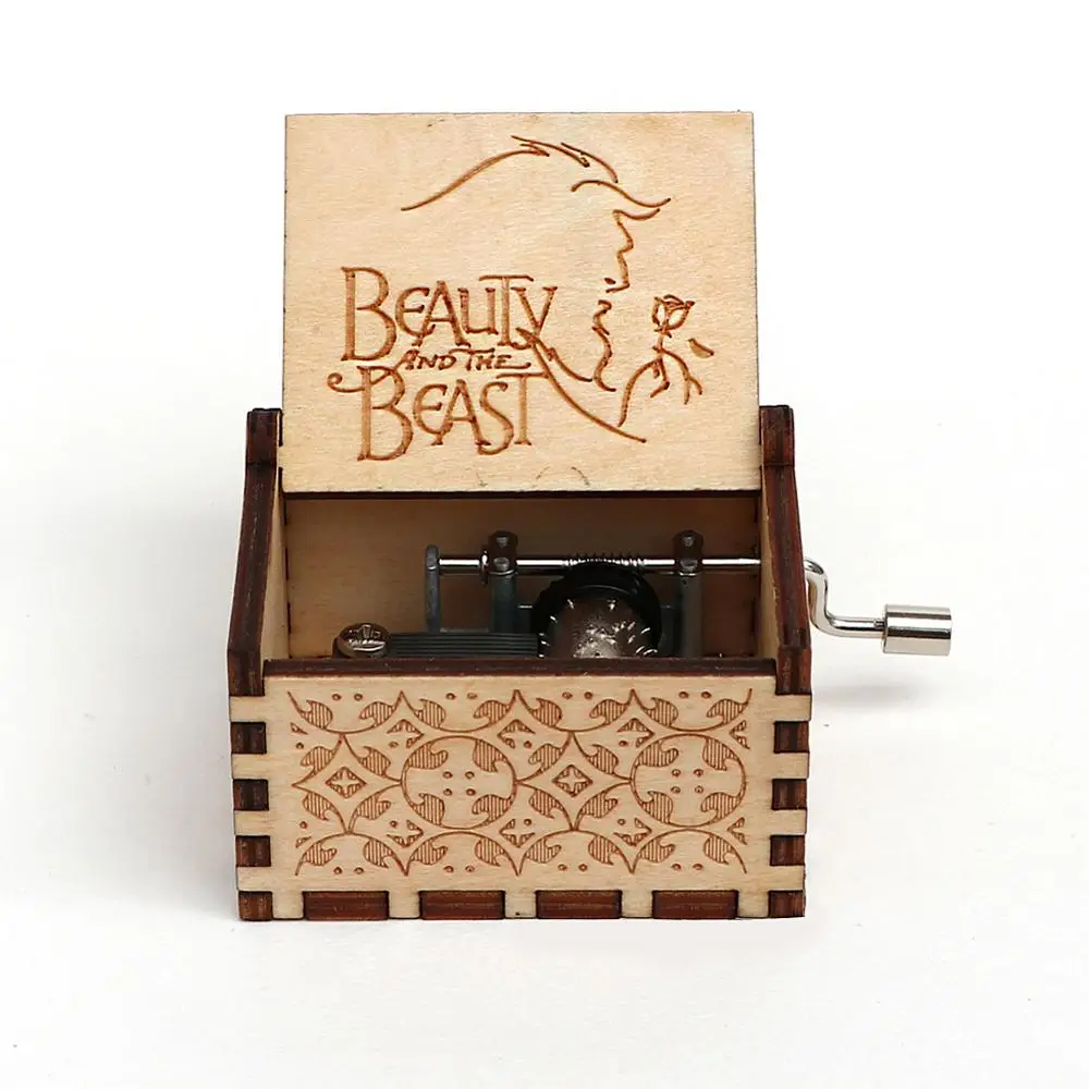Антикварная деревянная резная музыкальная шкатулка для детей Zelda Wars подарок на