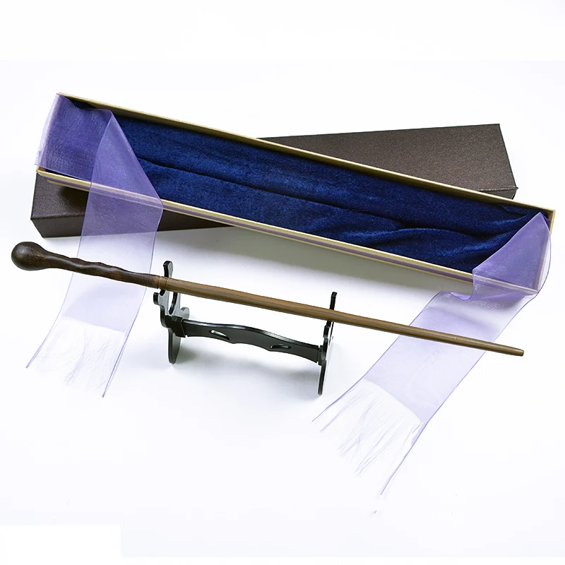

Hermione Dumbledore Malfoy Luna Lucius Magical Wand in Ollivander's Box with Wand Stand Gift