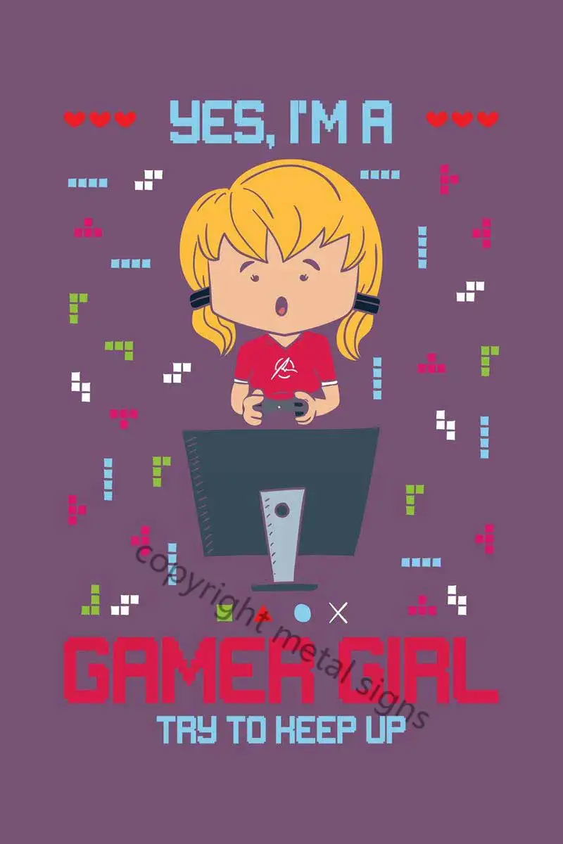 

Жестяные таблички для игровых девочек, декор для стен, винтажный металлический знак в стиле ретро, неоновая вывеска для мужчин, пещера, кафе,...