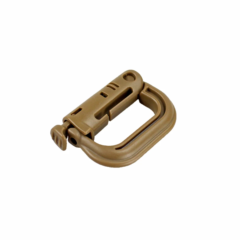 DE Карабин армейский D-ring Clip Molle лямки Пластиковый Рюкзак Пряжка защелкивающийся замок Grimlock Camp Hike горный подъем открытый - Цвет: DE