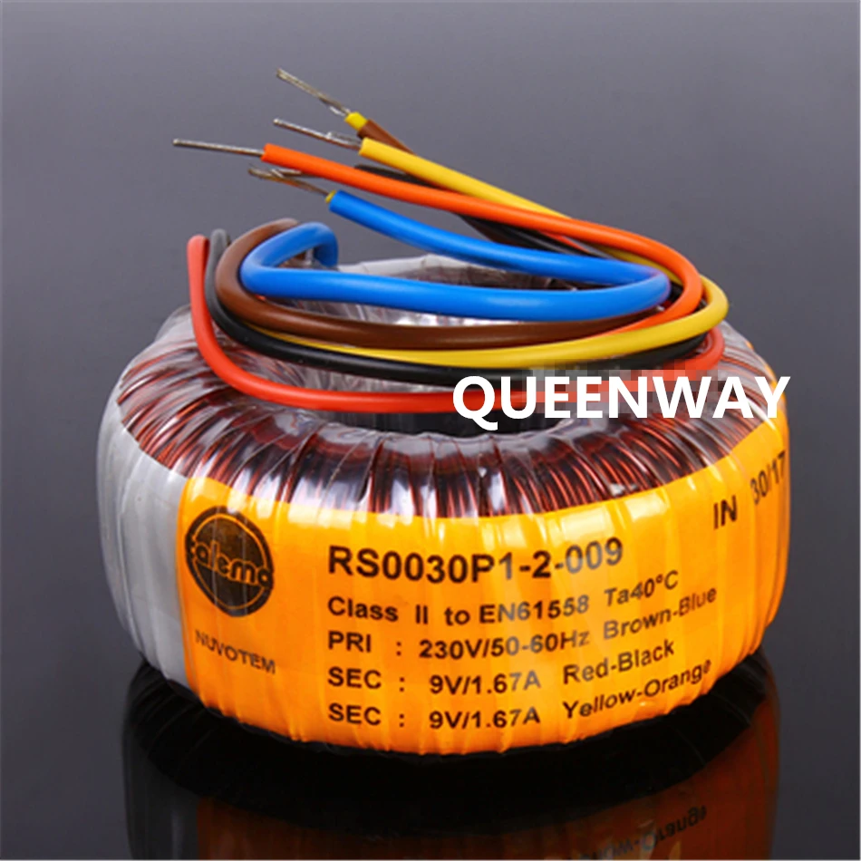 2*6V 9V 12V 15V 18V 25V 30W 4A RS Talema полностью экранированный тороидальный трансформатор 30VA