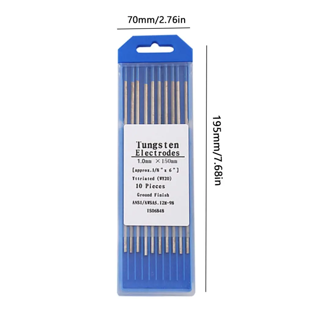 

New 2021 10pcs/Box WL20 Blue Color Thorium Tungsten Electrode Head Tungsten Needle/rod For Welding Machine