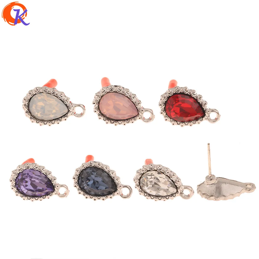 

Сердечный Дизайн 50 шт 10*16 мм ювелирные аксессуары/серьги из горного хрусталя/мягкий штифт/родий/ручная работа/DIY часть/серьги