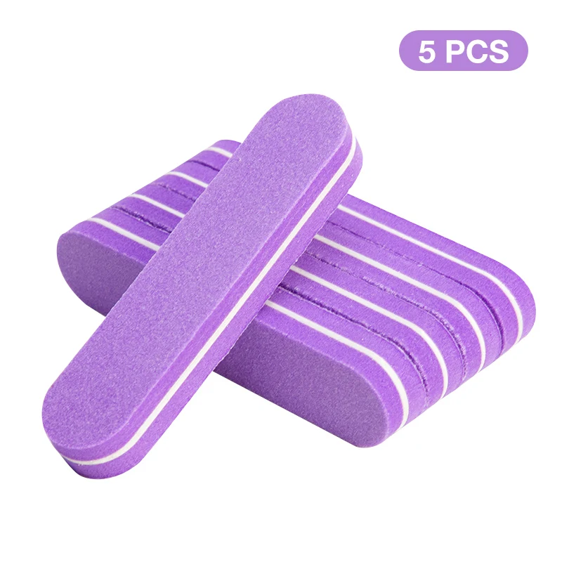 5pcs set 5 1/5/10 шт розовый Форма ногтей Полировщики для ногтей шлифовальная пилка для ногтей cо шлифовальными буферными резцами, блок для ногтей Маникюр Педикюр шлифовальный буфер полоски для ногтей, для маникюра - Цвет: 5pcs set 5