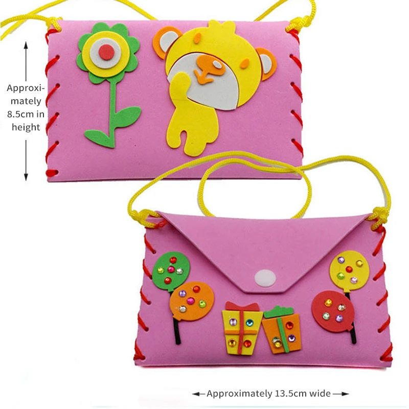 

Children's Creative EVA Handmade Stickers Small Coin Purse Kindergarten DIY Production Materials Baby 3D Sponge Paper Toys