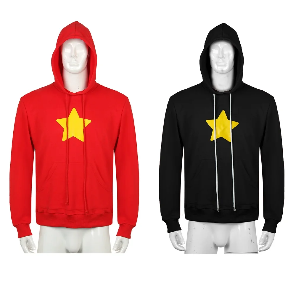 Толстовка с капюшоном Steven Universe однотонная унисекс Одежда для косплея со звездой
