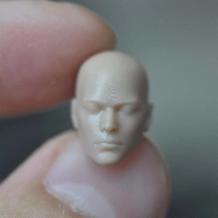 

1/18 Scale Holy Monk Unpainted Head Model Closed eyes for 3.75''Figures DIY