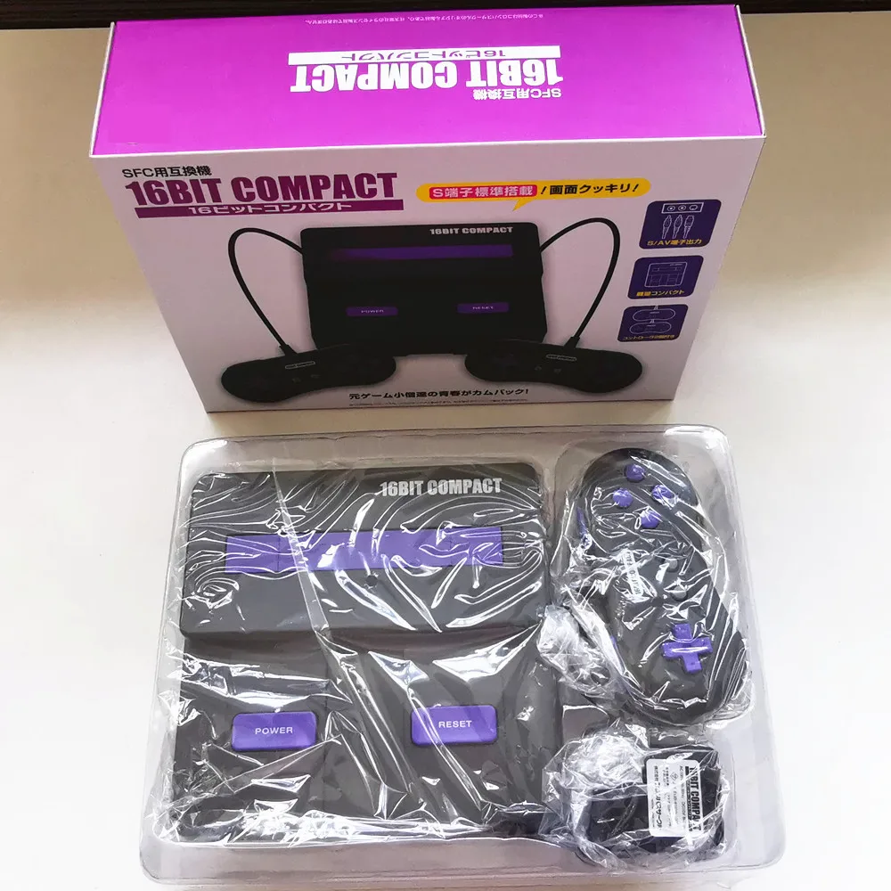 16 битная компактная ТВ игровая консоль Высококачественная версия JP с двумя