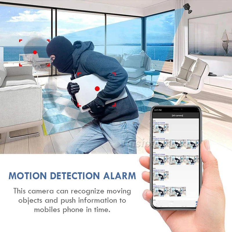 Миниатюрная Wi Fi камера потайная маленькая ночного видения для домашнего