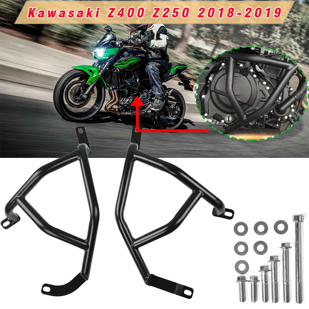 Аксессуары для мотоциклов Z250 Z400 18 19 Защита бампера двигателя Kawasaki Z 250 400 2018 2019