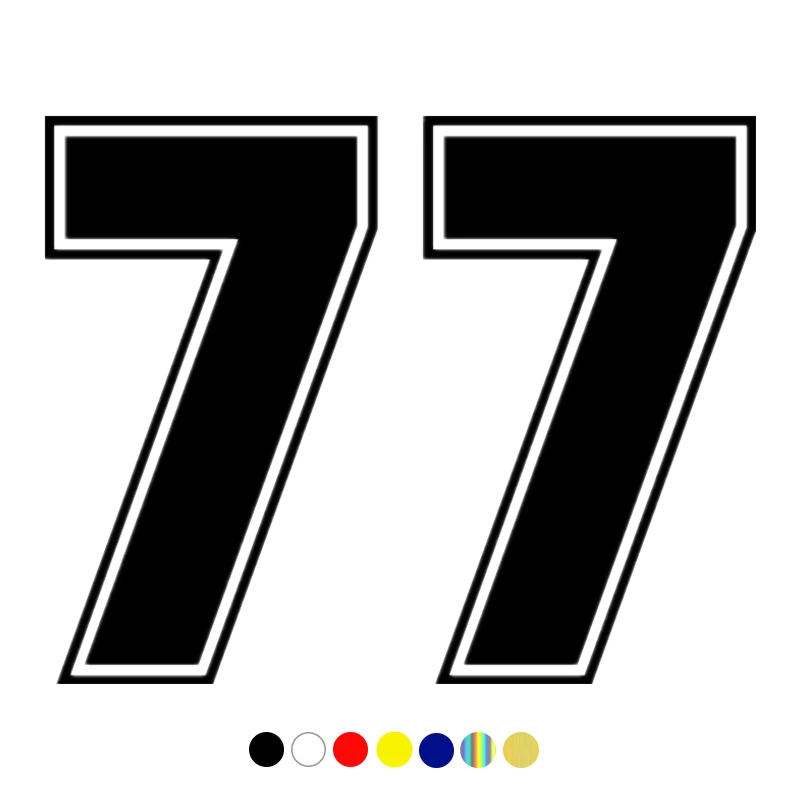 CS-10173# наклейки на авто цифра 77 водонепроницаемые машину наклейка для