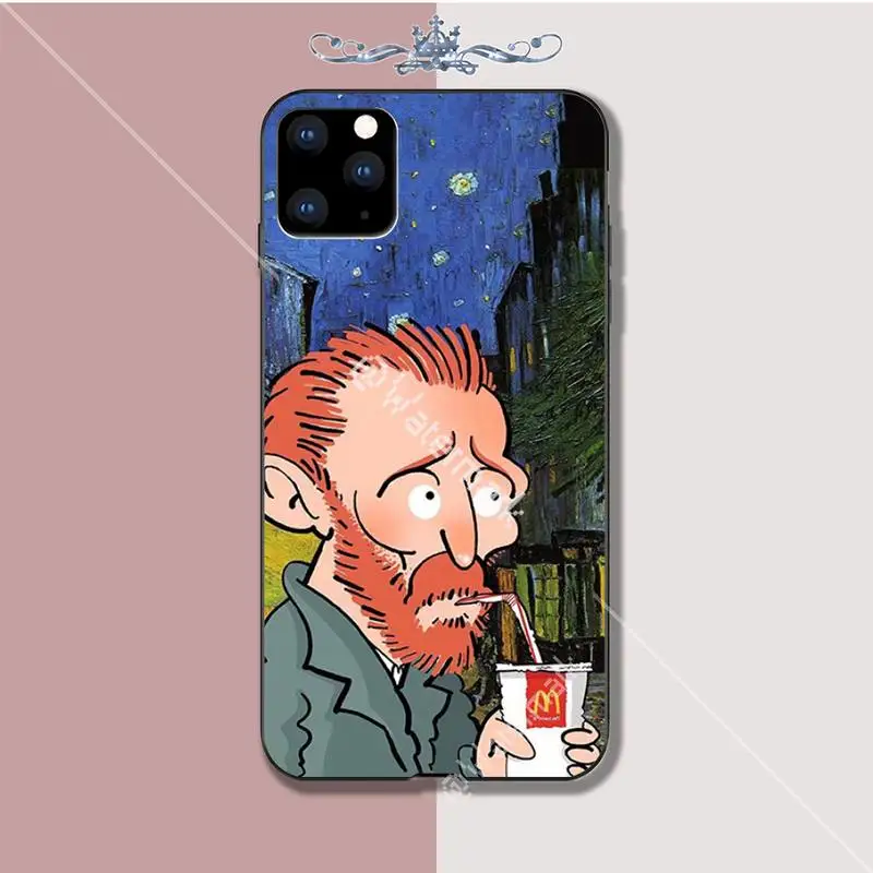 Van Gogh Starry Sky Art DIY Silicone Phone Cover Case For Iphone 5s Se 2020 6 6s 7 8 Plus X Xs Max Xr 11 Pro Funda | Мобильные