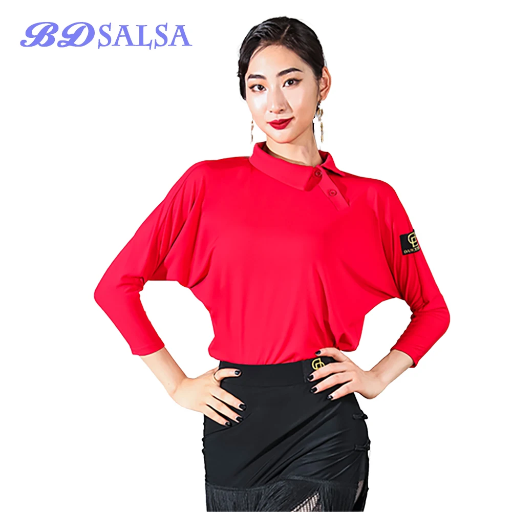 Топ женский для латиноамериканских танцев одежда тренировок пиджак с длинным