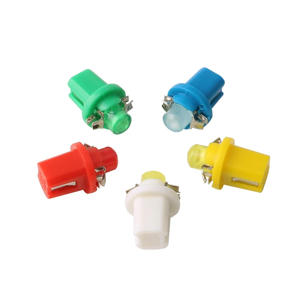 

10 шт. T5 B8.5D SMD Автомобильная приборная панель лампы для приборной панели лампы постоянного тока 12 В Авто Клин индикаторные светильник пы мног...