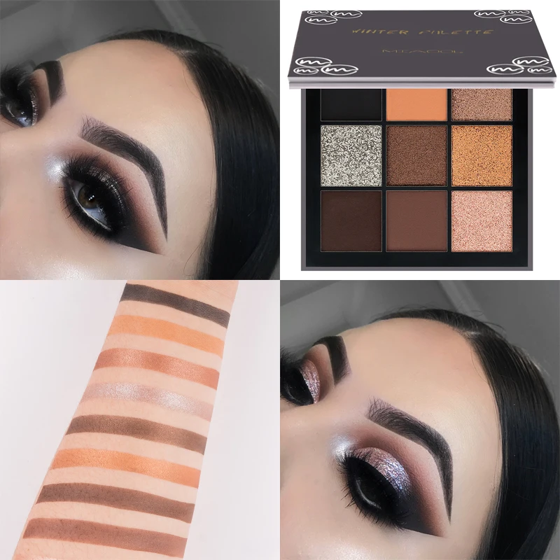 Miaool 9 цветов Тени для век Палитра Shimmery матовая Смешанная Водонепроницаемая