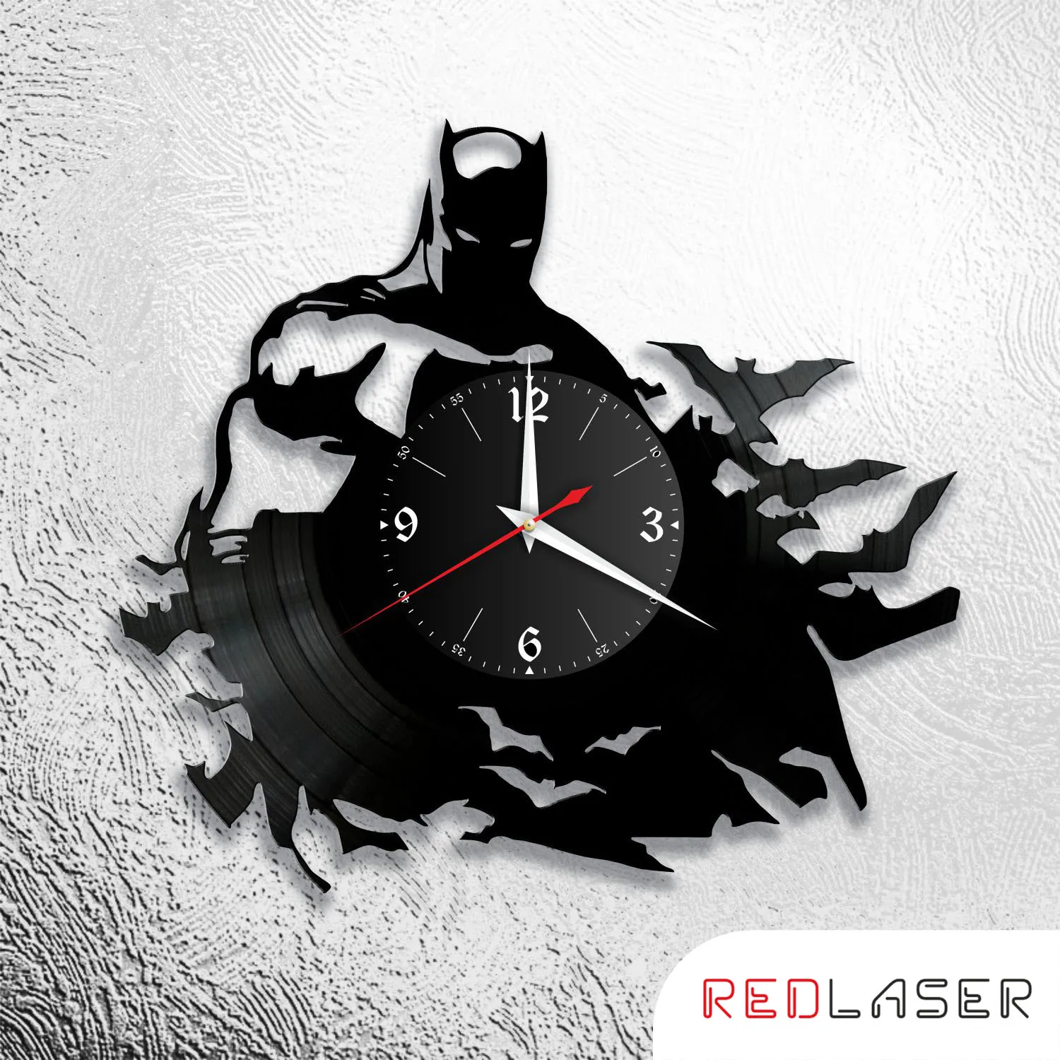 Часы из виниловой пластинки Бетмен RED-889790 | Дом и сад