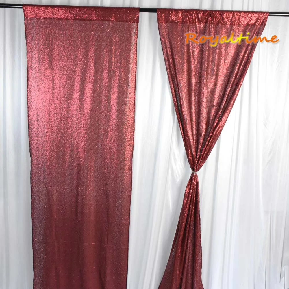 Royaltime пайетки занавески панели 2x8ft фуксия фотографии фон для свадебной вечеринки