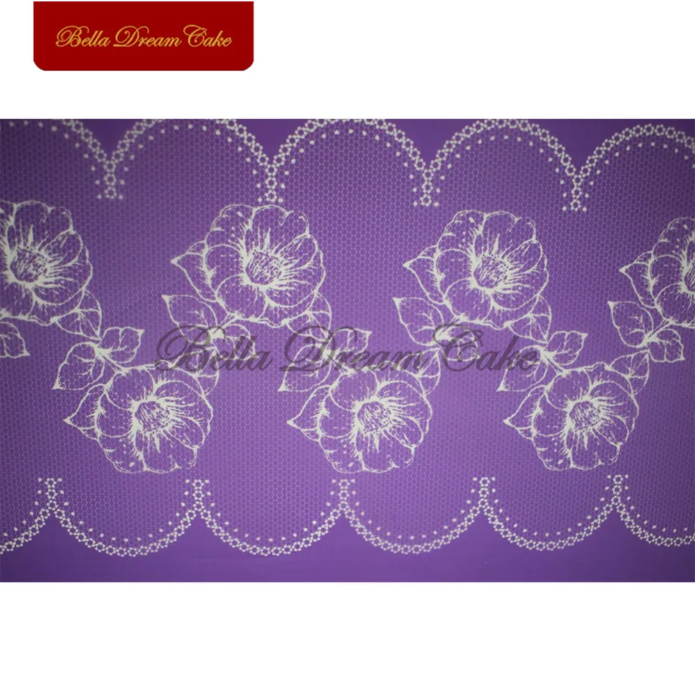 Ретро Цветочный кружевной рисунок фотообои для торта форма тканевый трафарет