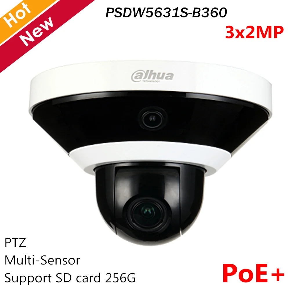 Панорамная камера Dahua 3x2 Мп многосенсорная сетевая ip H.265 с поддержкой 360 градусов и