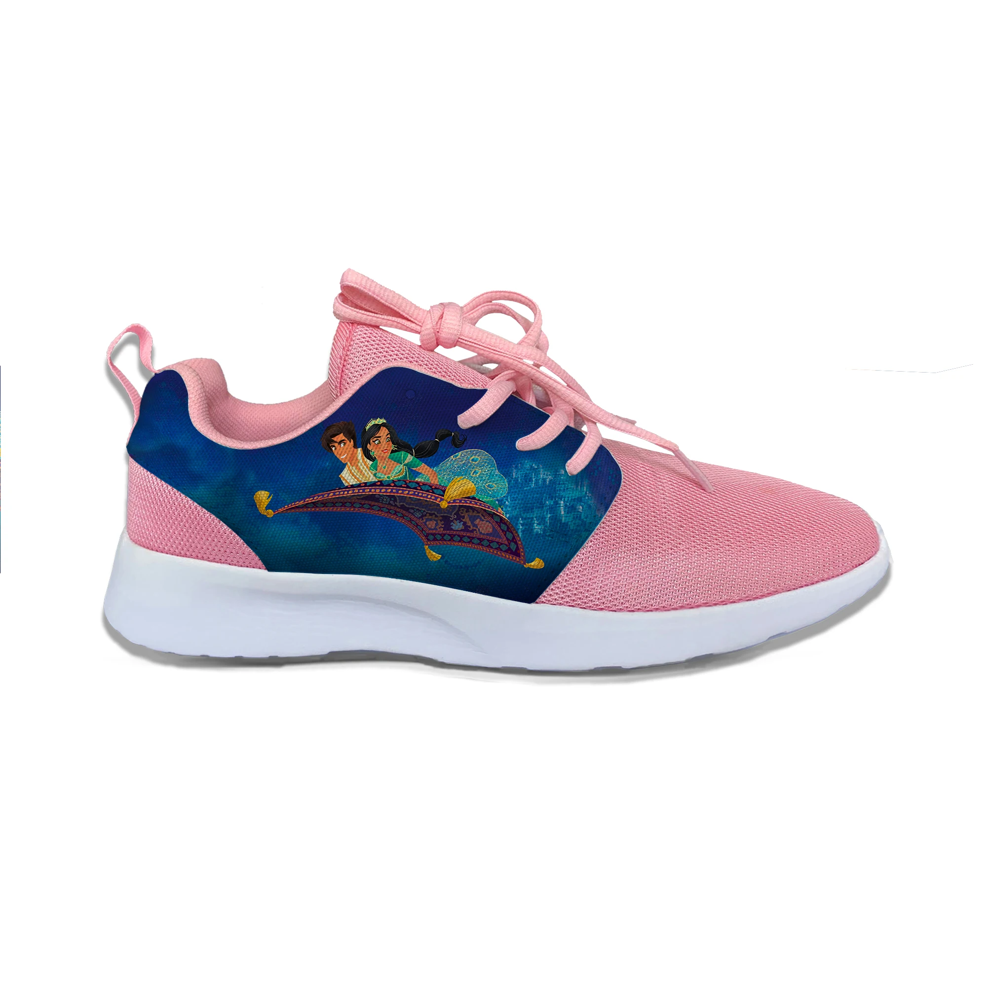 Anime Aladdin Cartoon Fairy Tale Hot Lovely Kids Fashion Sport Running Shoes Breathable Lightweight Sneakers Gift Girls Children | Детская