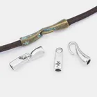 2 комплекта греческий Бронзовый резной крючок Gecko застежка для браслета фурнитура для круглого кожаного шнура браслета ювелирных изделий 5 мм 6 мм