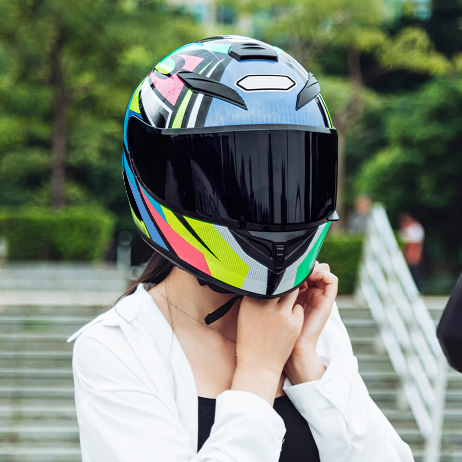 

Motorcycle Helmet Full Face Rapid Street Helmet Unisex Adult Cool Rider Equipment Four Seasons Street Touring Motorcycle Helmet
