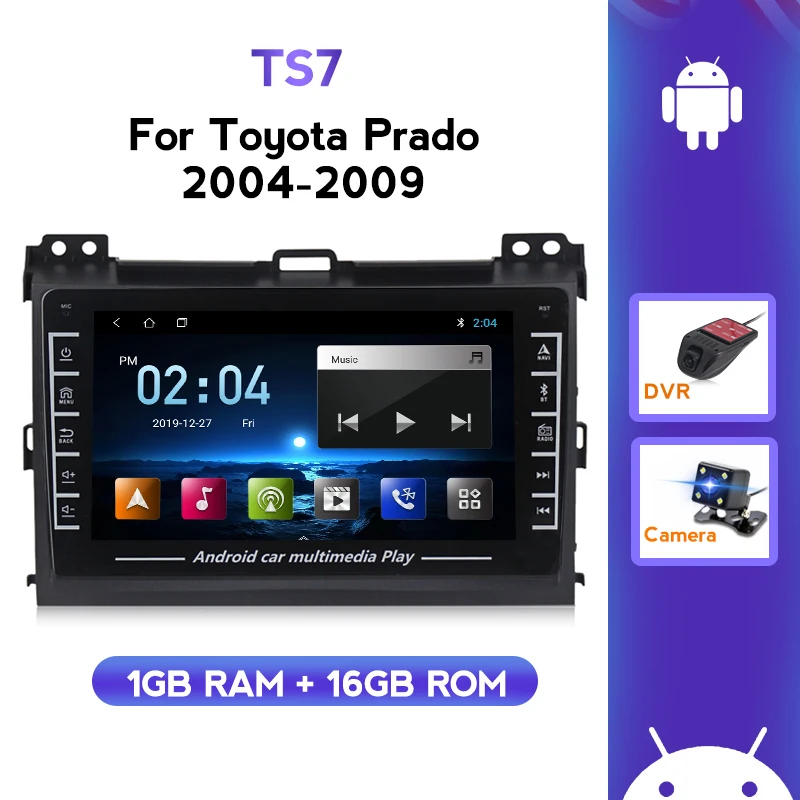 1280X720 Android радио для Toyota Land Cruiser Prado 120 2004 2005 2006-2009 автомобильный аудио стерео