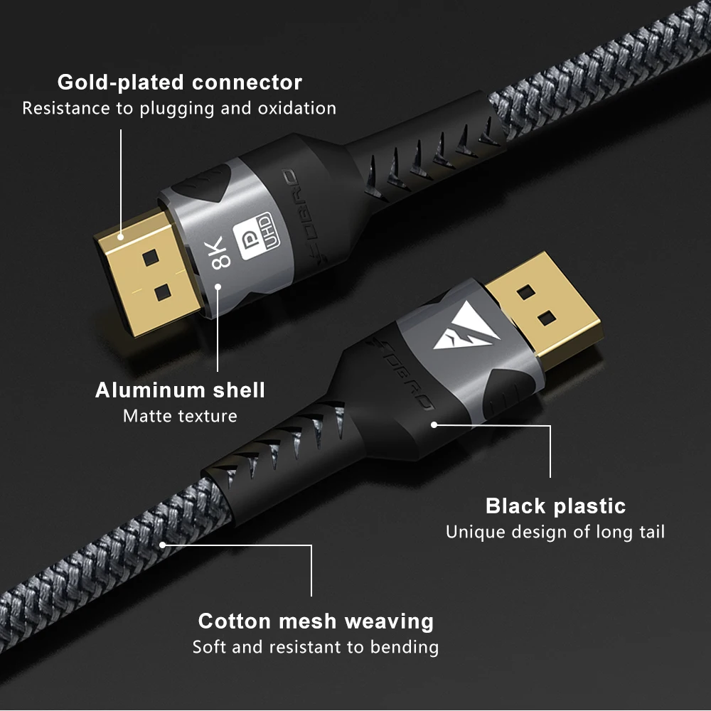 FDBRO порт дисплея 1 4 кабель HDMI 2 8K 4K HDR 165 Гц 60 48 Гбит/с фотоадаптер для Ps5 Rtx 3080 видео ПК