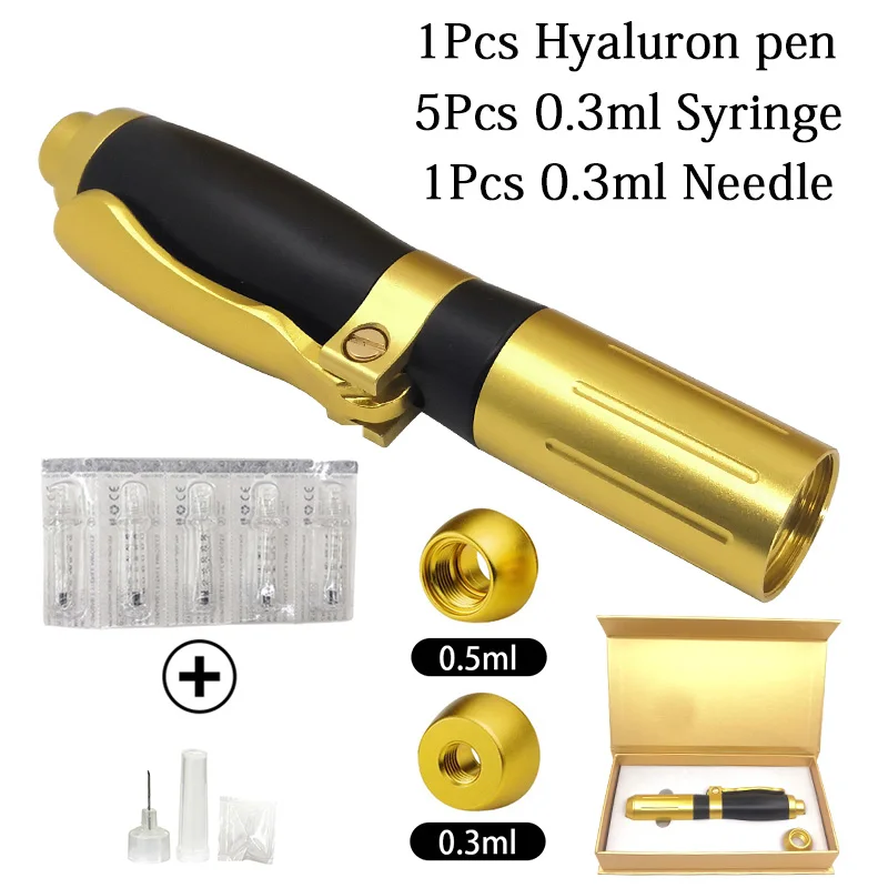 pen set 1 2 в 1 гиалуроническая кислотная ручка 0,3 мл и 0,5 мл ampoule головка сменная гиалуроновая ручка наполнитель для губ инжектор пистолет-пулемет - Номер модели: pen set 1