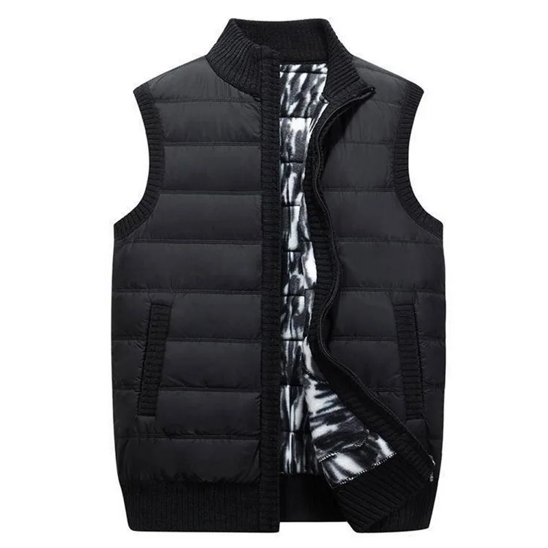 HEFLASHOR 2019 New Sleeveless Vest Men Winter Fashion Warm Soild Jacket Slim Waistcoat For Windbreaker Coats | Мужская одежда