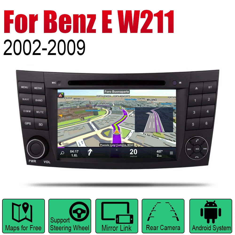 Автомагнитола на Android стерео GPS навигация для Mercedes Benz E Class W211 2002 ~ 2009 NTG Bluetooth Wi Fi
