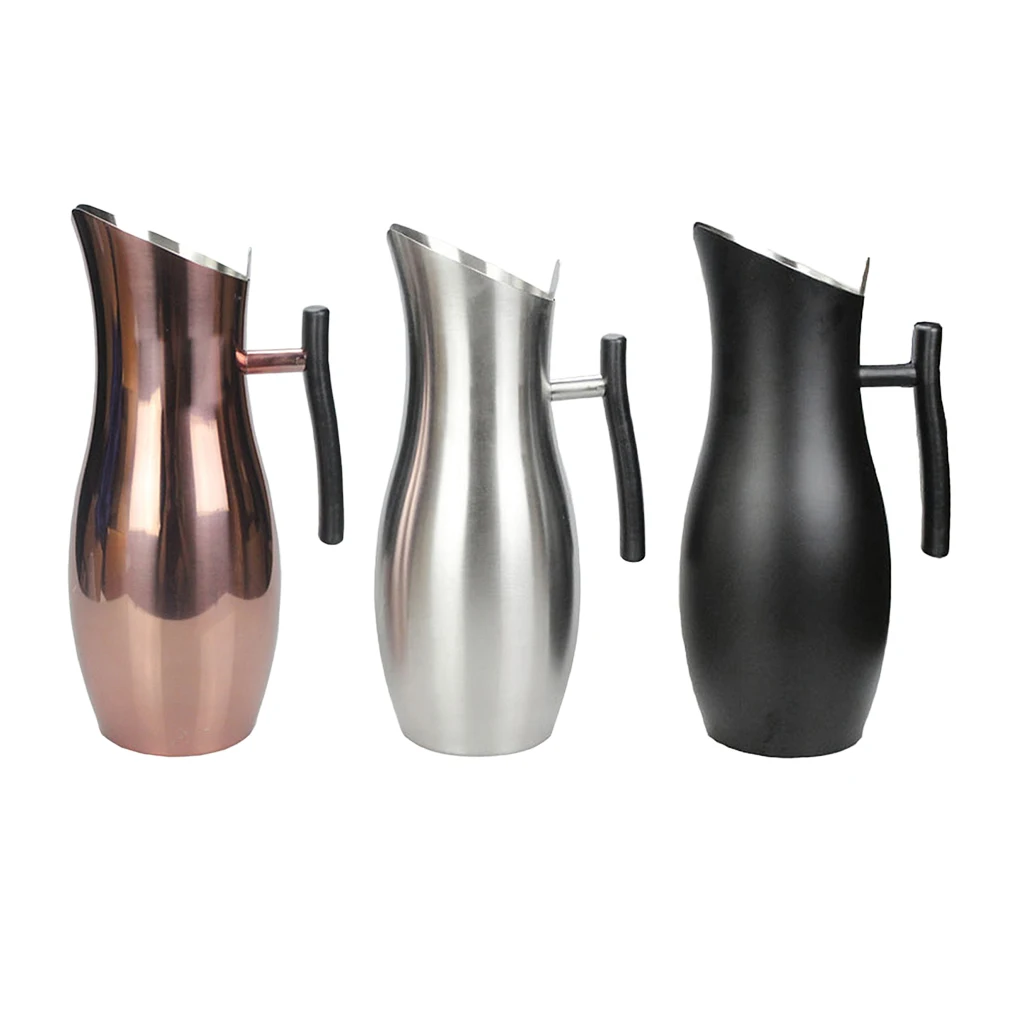 

2L Stainless Steel Water Pitcher Iced Tea Juice Milk Cold Water Pitcher Jug