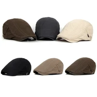 new adjustable beret caps men outdoor sun breathable flat hats cotton berets caps for men casual peaked hat visors casquette hat