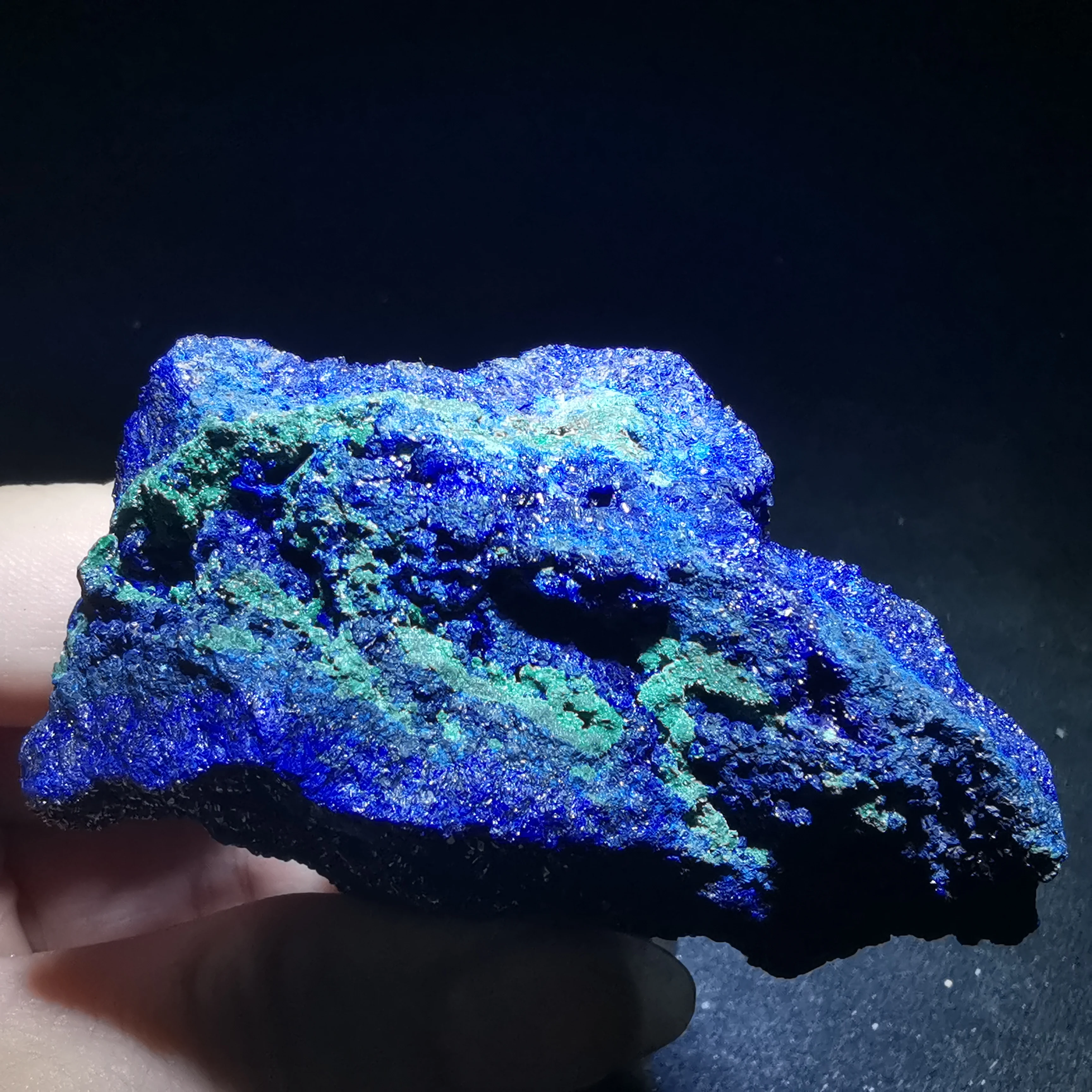 

175.9gRare natural quartz crystal natural azurite Malachite gemstone paragenetic stone aural energy healing mineral samples