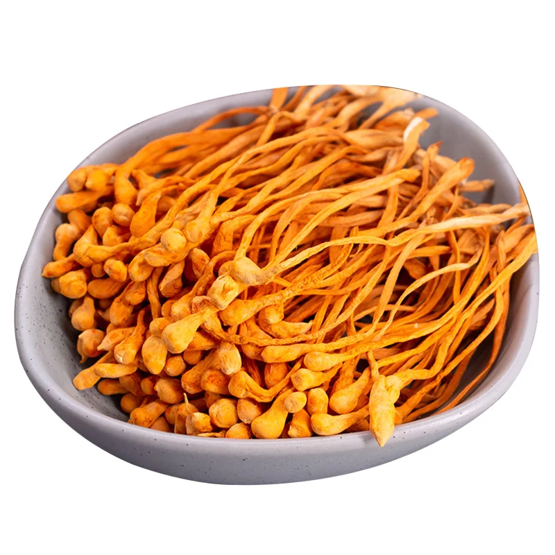 

Chinese caterpillar fungus flowers dry sweet fresh spores in yunnan gold bug straw mushroom soup materials for 200 g