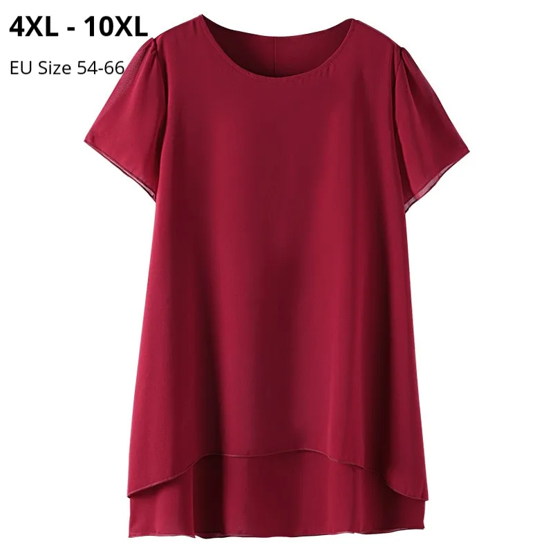 Женские летние рубашки с коротким рукавом размера плюс 10XL 9XL 8XL 4XL Российские