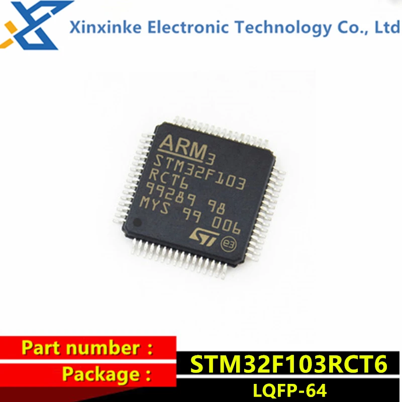

STM32F103RCT6 LQFP-64 72MHz 256KB ARM micro controller - MCU 32BIT Cortex M3 H/D 256 to 512 USB/CAN New original genuine