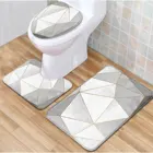 Набор из 3 шт. мраморных ковриков для туалета, противоскользящие напольные коврики, коврики для ванной, практичные домашнее украшение ванной комнаты украшения для ванной