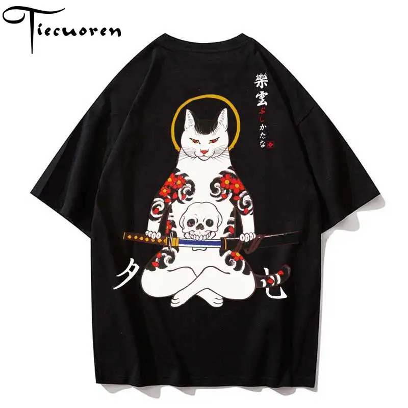 

Футболка мужская большого размера, хлопковая, с полурукавами, в стиле хип-хоп