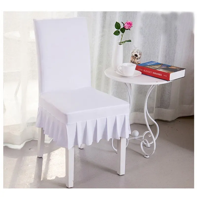 DIDIHOU новинка высокое качество спандекс чехлы на стулья эластичная короткая юбка