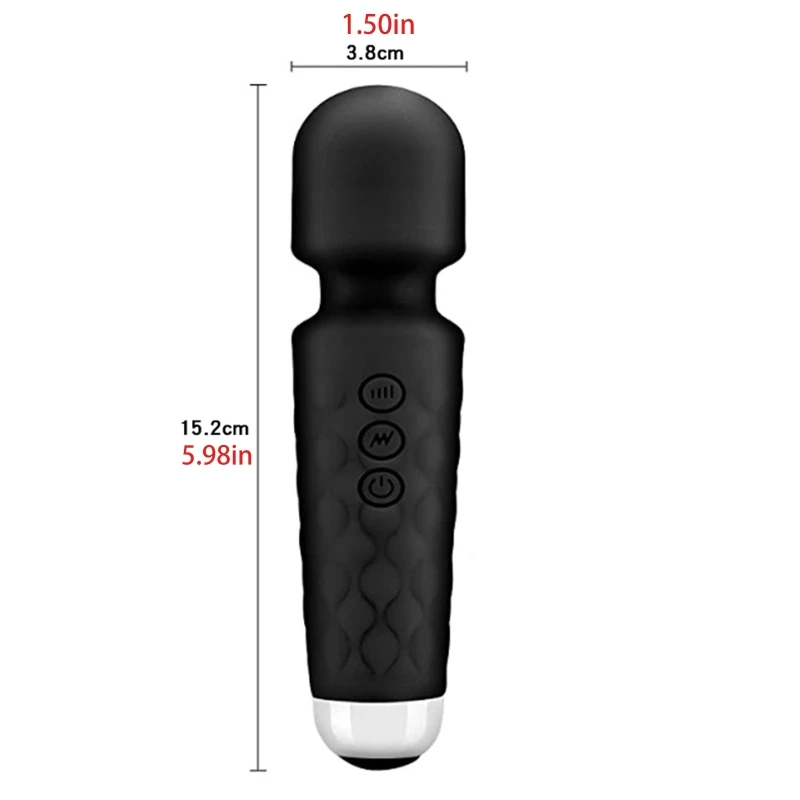 

Personal Massager 20 Vibration Modes and 8 Speeds Quiet Handheld Rechargeable