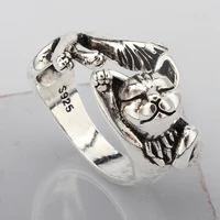 mengyi fashion lovely cat ring for women open finger ring female gift jewelry