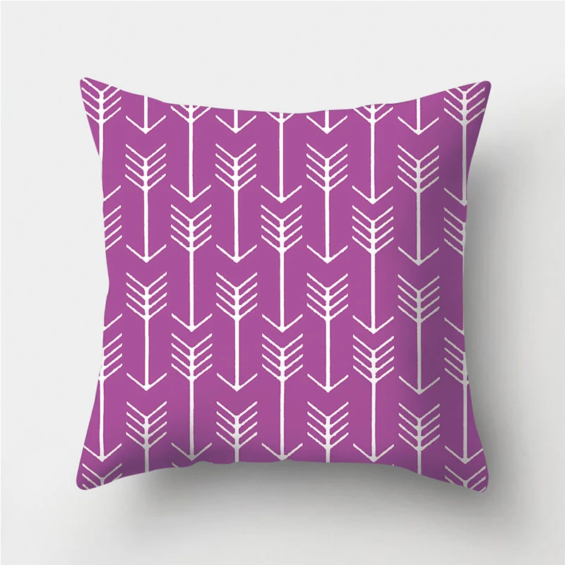 

Purple Geometric Pattern Decorative Cushions Pillowcase Polyester Cushion Cover Throw Pillow Sofa Decoration Pillowcover 40938