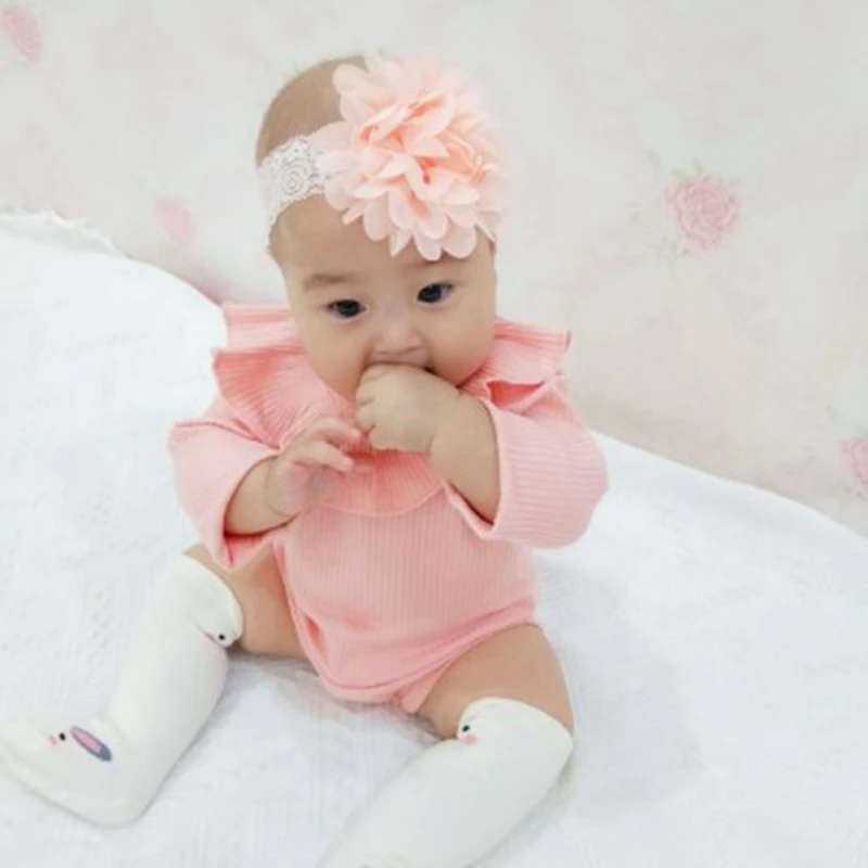 

Baby Newborn Girls Jumpsuit Clothes Short Sleeve Cotton Infant Casual Romper Outfits 0-24M