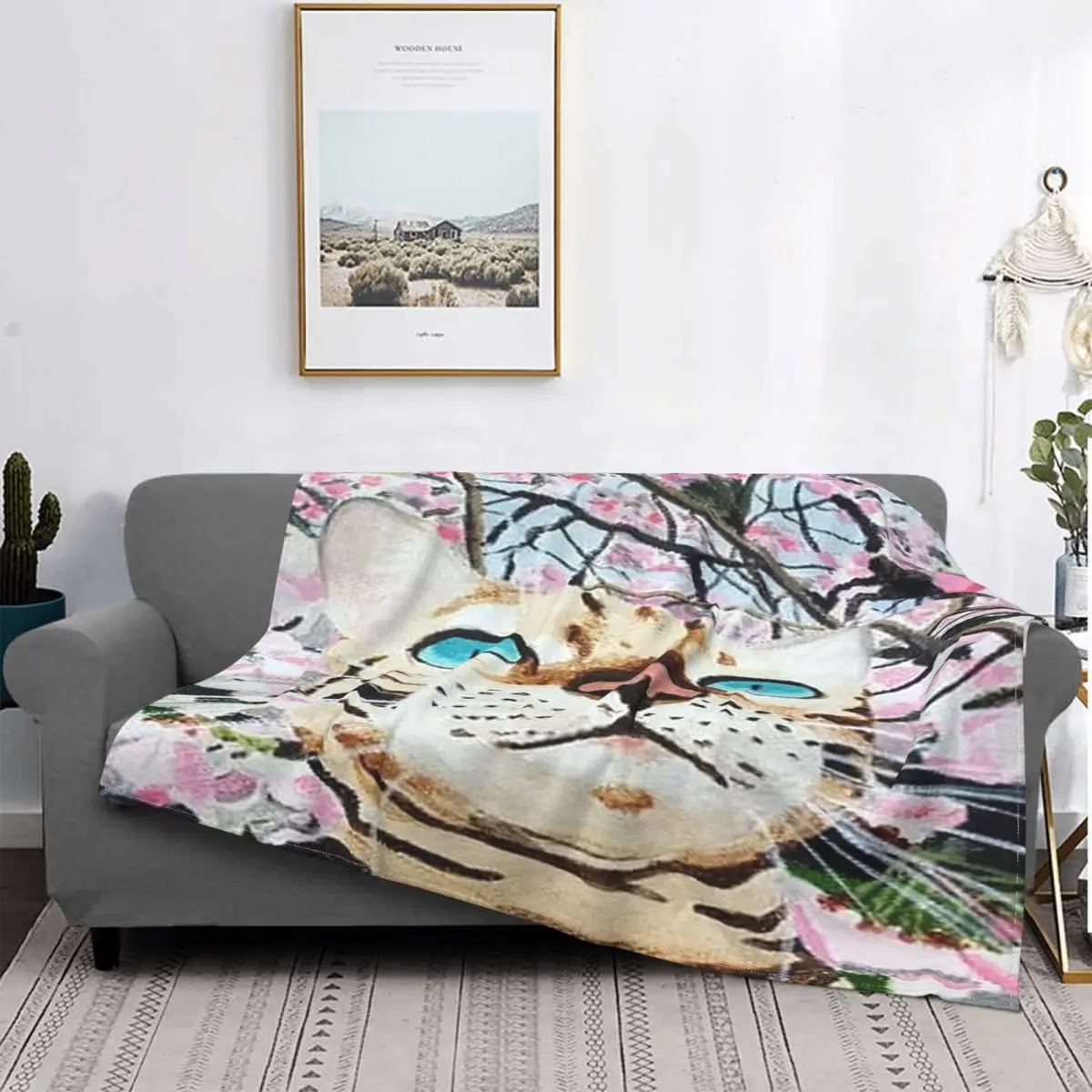 

Tabby, кошка в цветах-Manta a quadros, colcha para cama, a cuadros