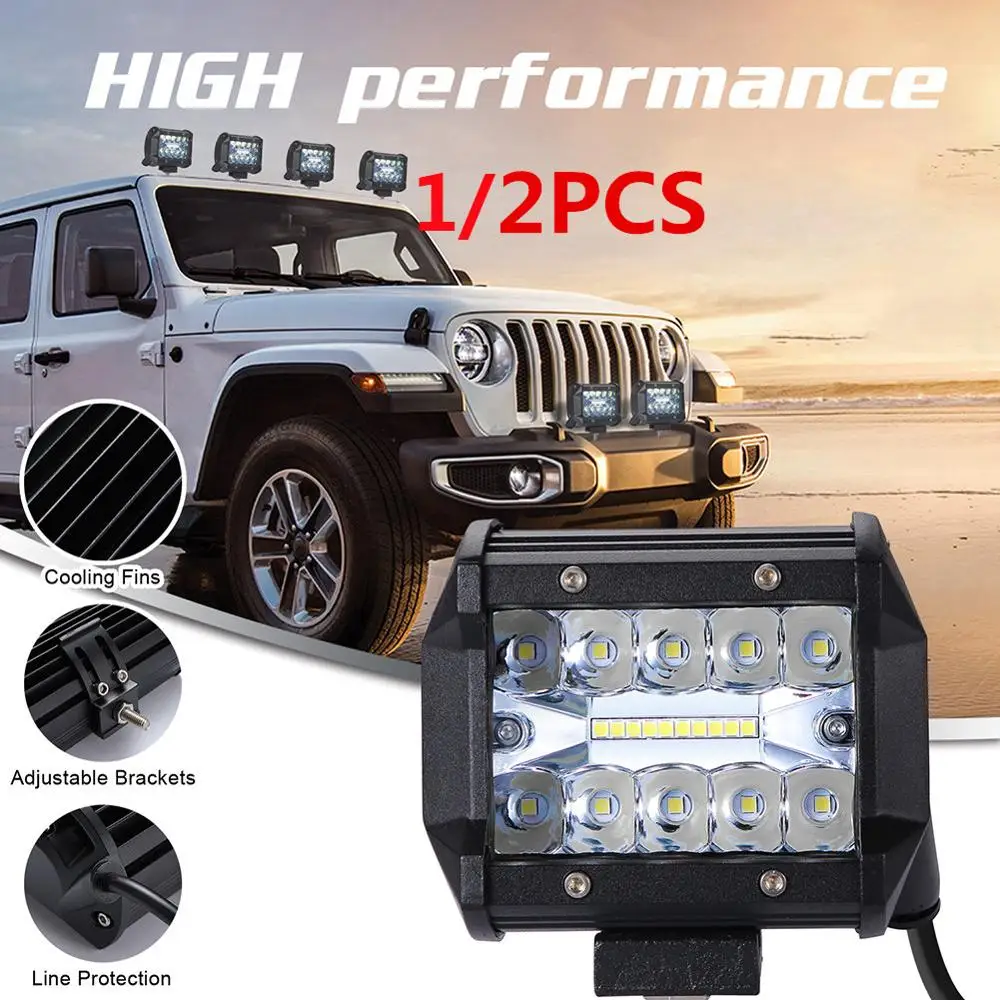 

200W 4in Car LED Work Light Bar Driving Lamp Fog Light 12V 24V Headlight for Offroad Boat Tractor Truck 4x4 SUV ATV ATV Led Bar