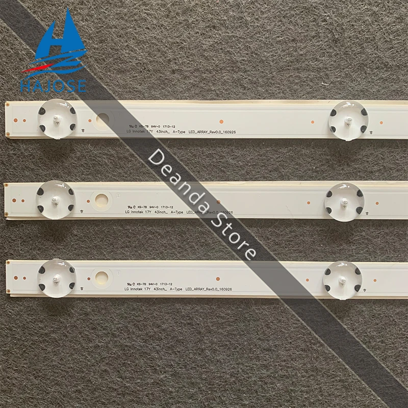 Новые 3 шт. 7 светодиодный 830 мм подсветка полосы для LG 43UJ6309 43LK5900PLA 43LJ5500 43UJ65_UHD_A/B